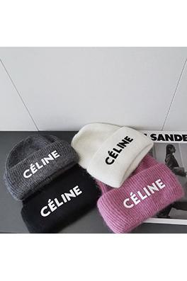 セリーヌ CELINE アンゴラウサギの毛皮のニット帽