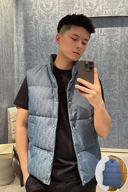 ディオールコピー ダークパターンジャカードスタンドカラーダウンベスト