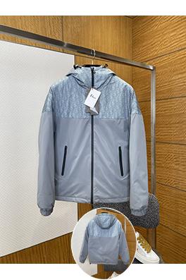 ディオール ジャカードパッチワークフード付きコットンコート