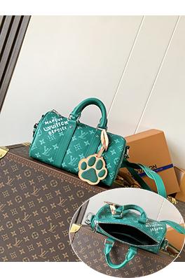 ルイヴィトンコピー Keepall Bandoulière Monogram Surfin 夏のレトロハンドバッグ M12684