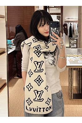 ルイヴィトン ロゴデザインのウールスカーフ