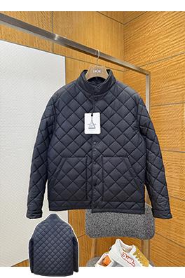 モンクレール ダイヤモンド柄スタンドカラーコットンコート