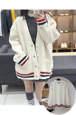 トムブラウン Vネックカーディガン