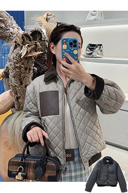 ロエベ ダイヤモンド柄シープスキンダウンジャケット