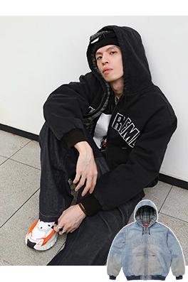 シュプリーム SUPREME Reflective Arc Hooded Work Jacket 反射文字デニムコットンジャケット