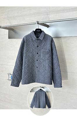 ディオール コットンフランネルのカナージュ柄ブレード刺繍シングルブレストジャケット