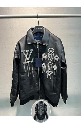 ルイヴィトン ランウェイスタイルのレザージャケット