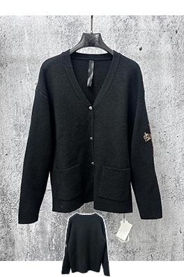 クロムハーツスーパーコピー ヒョウ柄レザーラベルパッチニットセーター