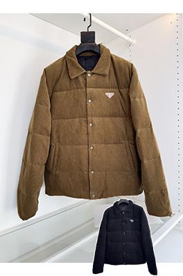 プラダスーパーコピー コーデュロイ レトロカラー ダウンジャケット