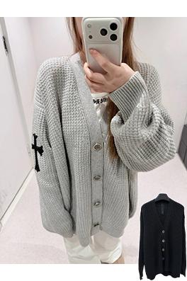 クロムハーツ ワッフルカシミアカーディガン