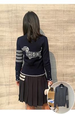 トムブラウンスーパーコピー スノーフレークドッグウールクルーネックセーター