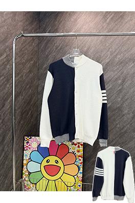 トムブラウン カラーブロックニットベースボールジャケット