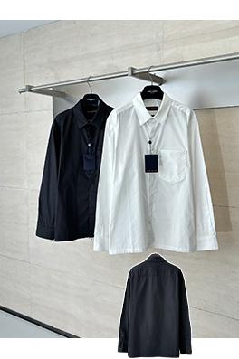 ルイヴィトン Monogram エンボスポケットカラー長袖シャツ