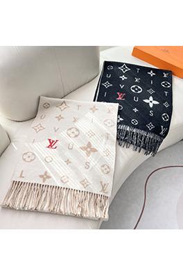 ルイヴィトン Monogram 花柄と LV モノグラムのカシミアスカーフ