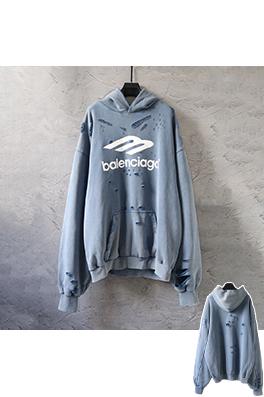 バレンシアガ Balenciaga 3Bプリント ウォッシュダメージフード付きスウェットシャツ