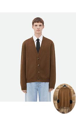 ボッテガヴェネタ パッチワークカシミア混ニットカーディガン
