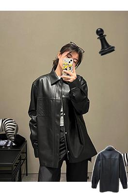 ロエベ ポケットジッパー付きレザージャケット