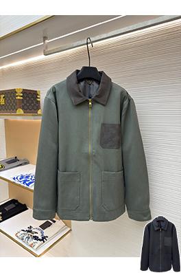 ルイヴィトン チェック柄ポケットジップアップジャケット