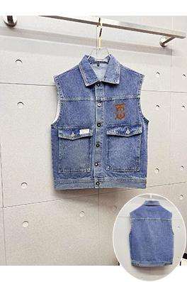 バーバリーコピー Burberry 高級デニムベストジャケット
