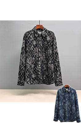ルイヴィトン ジャカードデニム長袖シャツ