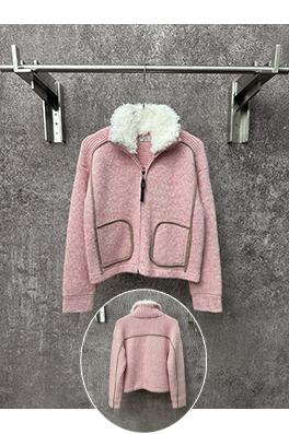 シャネル レディースピンクのカシミア混ニットカーディガン