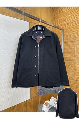 グッチ ジッパー付きボタンダウンデニムジャケット