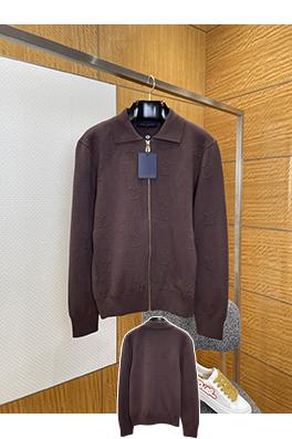 ルイヴィトン ダークパターンのジャカードジップアップジャケット