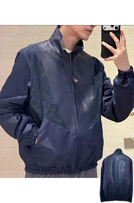 ルイヴィトンコピー ジャカードパッチワークスタンドカラージャケット