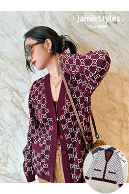 グッチコピー リバーシブルモノグラムニットジャカードカーディガン