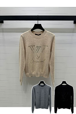 ルイヴィトン 最新のスパンコール付きプルオーバー長袖セーター