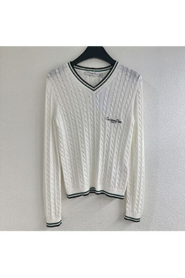 ディオールスーパーコピー レディース刺繍りVネック長袖ニットトップス