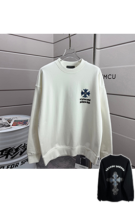 クロムハーツ 新しいクラシックな馬蹄クロスサンスクリットクルーネックスウェットシャツ