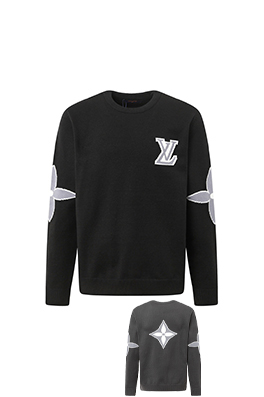 ルイヴィトンスーパーコピー ロゴジャカードニットクルーネックセーター