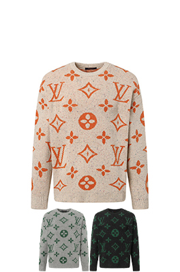 ルイヴィトン ロゴジャカード長袖セーター