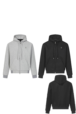 ルイヴィトン ウールテクノロジーベルト付きウエストハードウェアレターロゴジッパージャケット