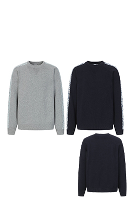 ディオール リボンスリーブのジャカードクルーネックセーター