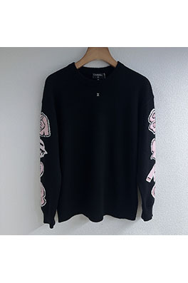 シャネル カラーブロック柄ジャカードクルーネックニットセーター