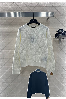 ルイヴィトン 3つの花のダイヤモンド柄クルーネックセーター