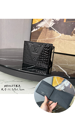 ルイヴィトン ブラックフルレザースーツウォレットシリーズ MULTIPLE ウォレット M84689