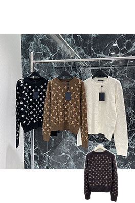 ルイヴィトン 新しい3Dエンボスモノグラムロゴ刺繍カシミアセーター