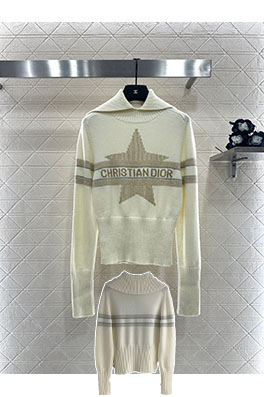 ディオール 襟付きニットプルオーバーセーター