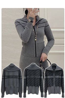 ディオール 新作リバーシブルモノグラムロゴジップアップカシミアコート