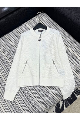 ルイヴィトンコピー ジッパー付きジャカードニットカーディガン