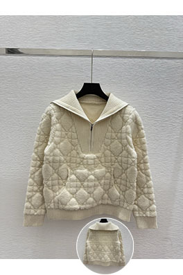 ディオール バックレターカラーニット長袖シャツ