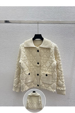 ディオール バックレターカラーニット長袖カーディガン