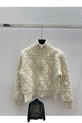 ディオール 金糸の蝶と花の刺繍がされたカシミアニットカーディガン