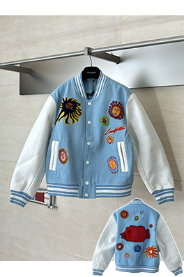 ルイヴィトン 草間彌生コラボレーション サンフィッシュレーベル ベースボールジャケット