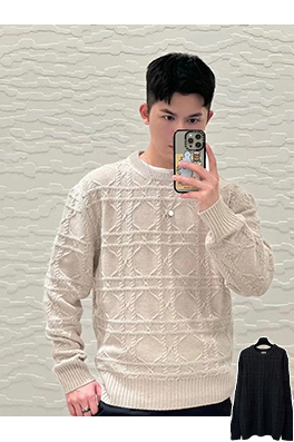 ディオール カシミア生地のカナージュニットセーター