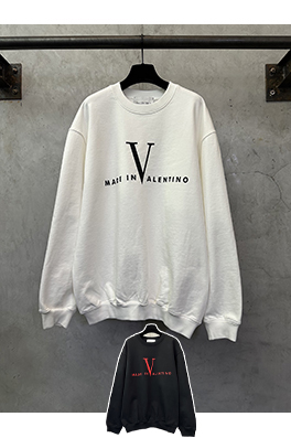 ヴァレンティノコピー VALENTINO レターVプリントクルーネックスウェットシャツ