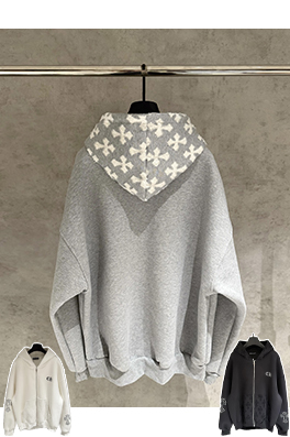 クロムハーツ 新しいジップアップフード付きスウェットシャツジャケット